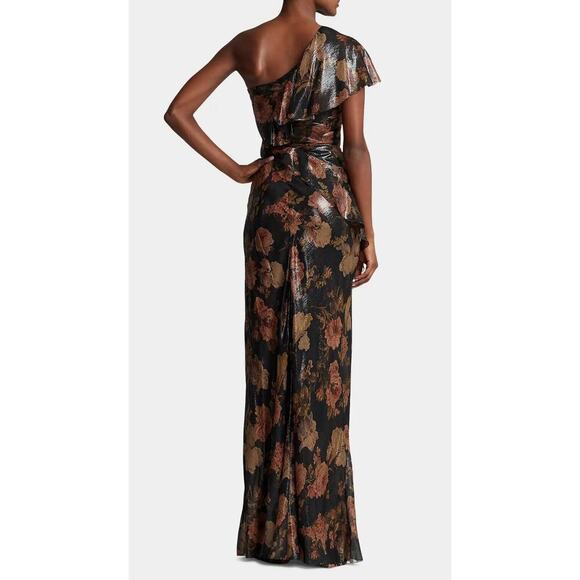 Ralph Lauren Collection Evening Gown Chiffon Floral Silk Maxi Dress $4K Runway 0 - Picture 8 of 11